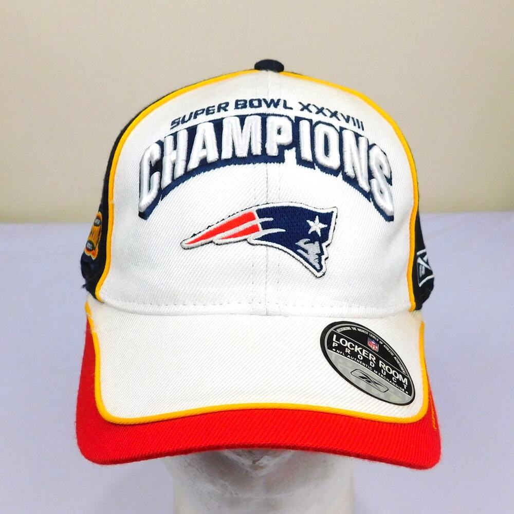 Vintage New England Patriots Super Bowl 38 Champions Hat Locker Room Adjustable
